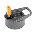 Xsdepot XSDepot 388957 Eco-Vessel Replacement Kids Flip Straw Top; Gray with Orange Spout 388957